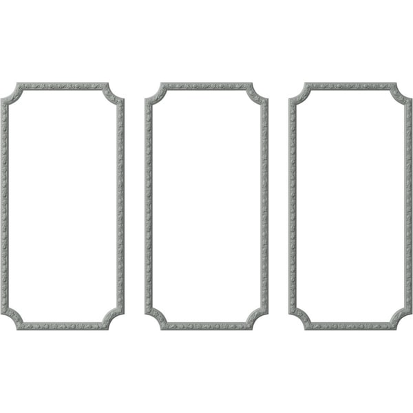 Ekena Millwork 31-in. W x 62-in. H Sussex Floral Panel Moulding Kit Triple Panel PMLKSU31X62C - main